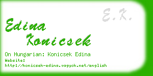 edina konicsek business card